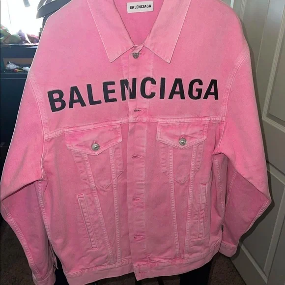 Balenciaga Jackets Coats Pink Denim Balenciaga Jacket Poshmark